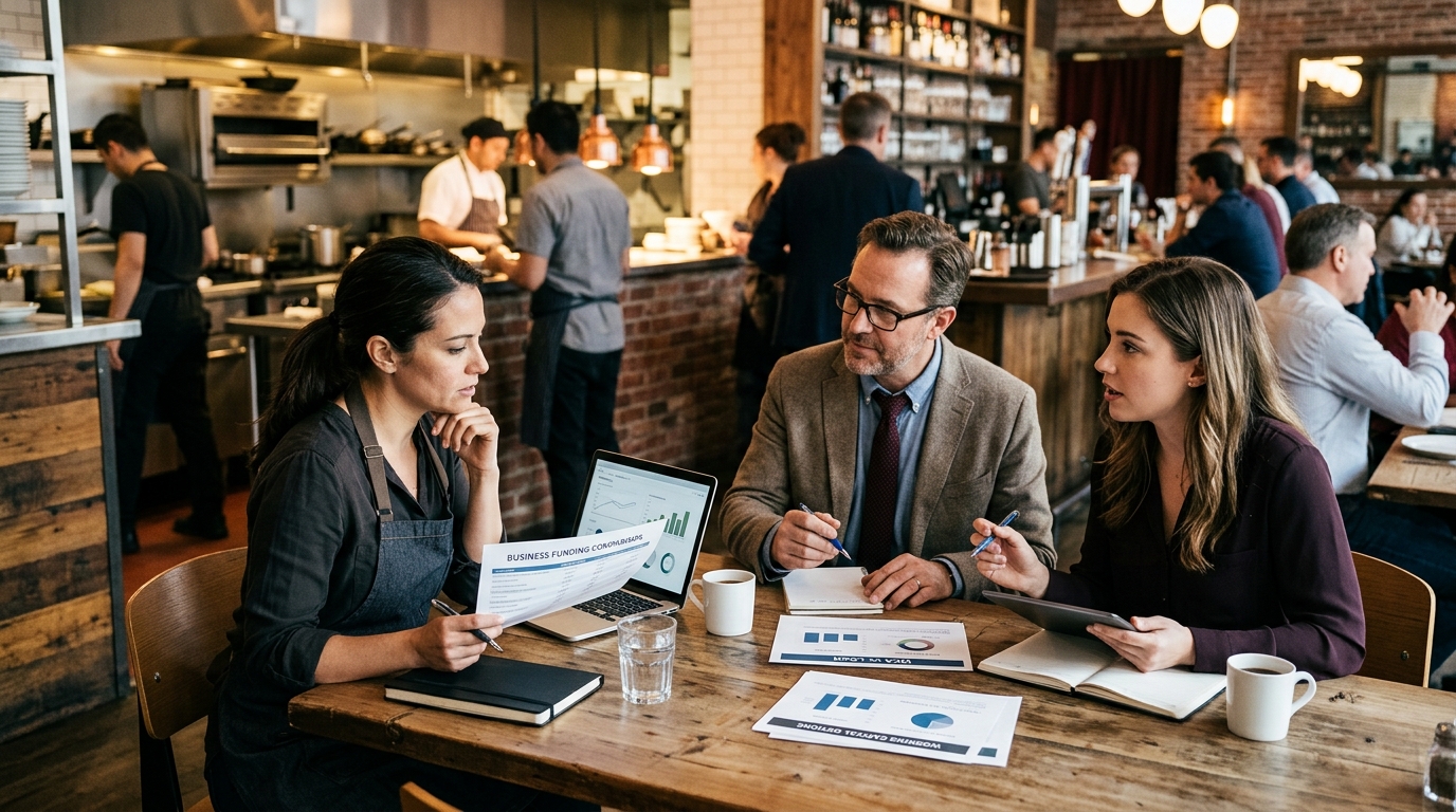 Illustration: Merchant Cash Advance vs. Traditional Loans for Restaurants: Which Is Better in 2026?